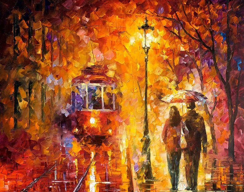 Leonid Afremov - Villamos mellett sétálva