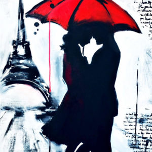 Esős Párizs szerelmesen – Online festés