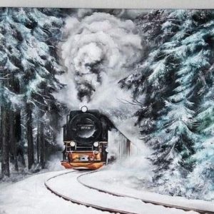Vonat az erdőben- VIDEÓS festés