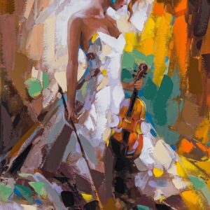Nő a hegedűvel-kezdő