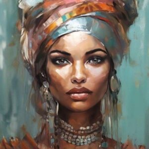 Turbános nő – haladó