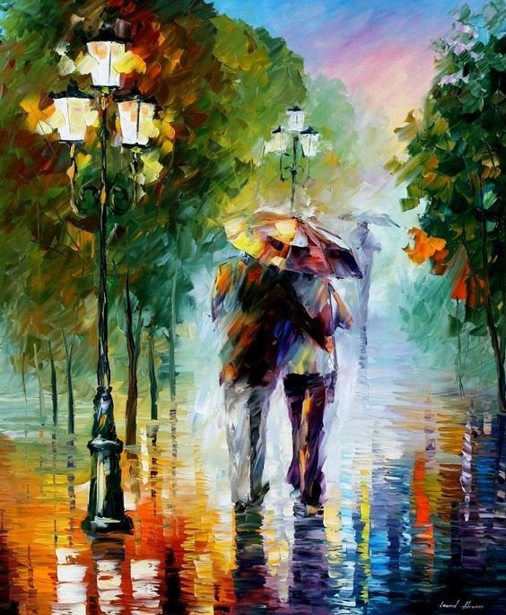 Leonid Afremov- Esőben sétálva