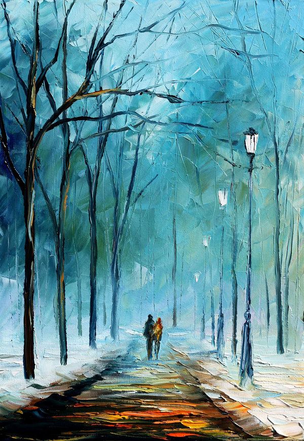 Leonid Afremov - Téli séta