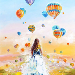 Lány a hőlégballonokkal – VIDEÓS festés