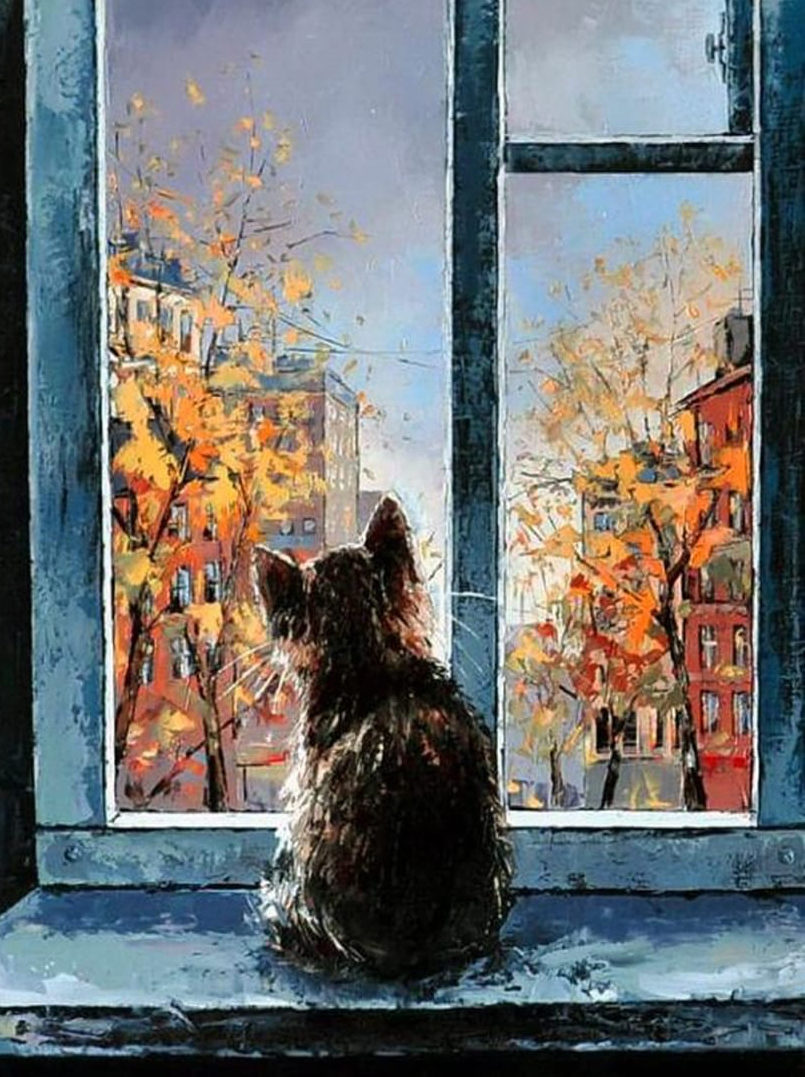 Macska az ablakban - YourArt - Otthoni élményfestő szett
