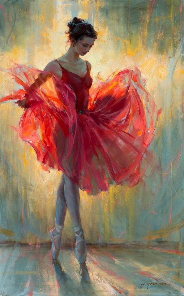 Piros ruhás balerina - YourArt - Otthoni élményfestő szett