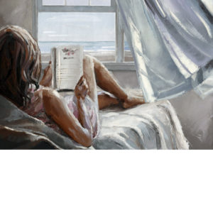 A tengerparti házban olvasva – VIDEÓS festés