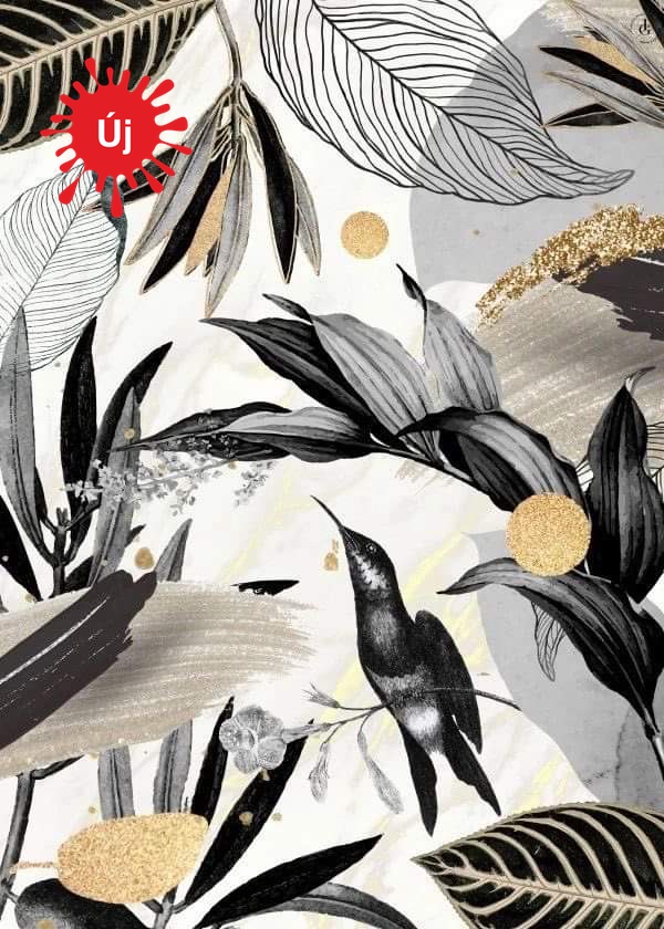 Szürke arany dzsungel madárkával - YourArt - Otthoni élményfestő szett