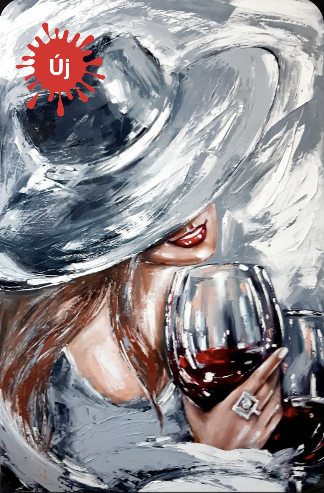 Nő kalapban borral - YourArt - Otthoni élményfestő szett