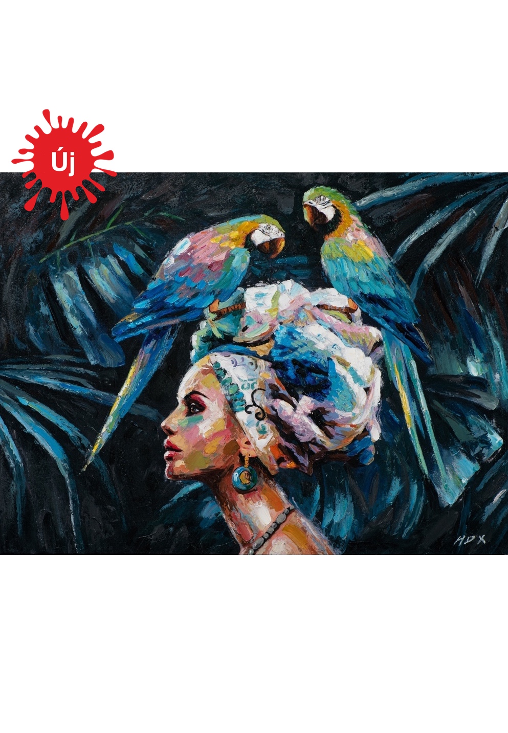 Gyönyörű nő a papagájokkal - YourArt - Otthoni élményfestő szett