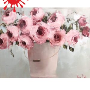 Rózsacsokor a vödörben – VIDEÓS festés