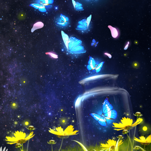 Éjben világító pillangók – Stúdiós festés