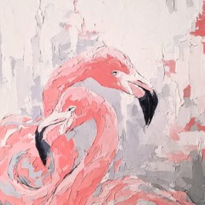 Flamingók – Stúdiós festés