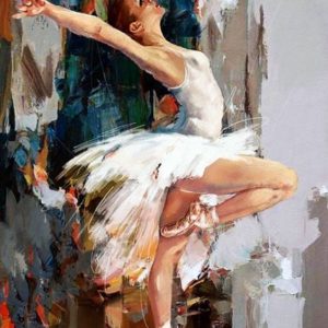 Absztrakt balerina – Stúdiós festés