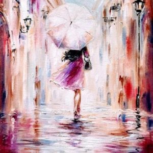 Csinosan az esőben – Stúdiós festés