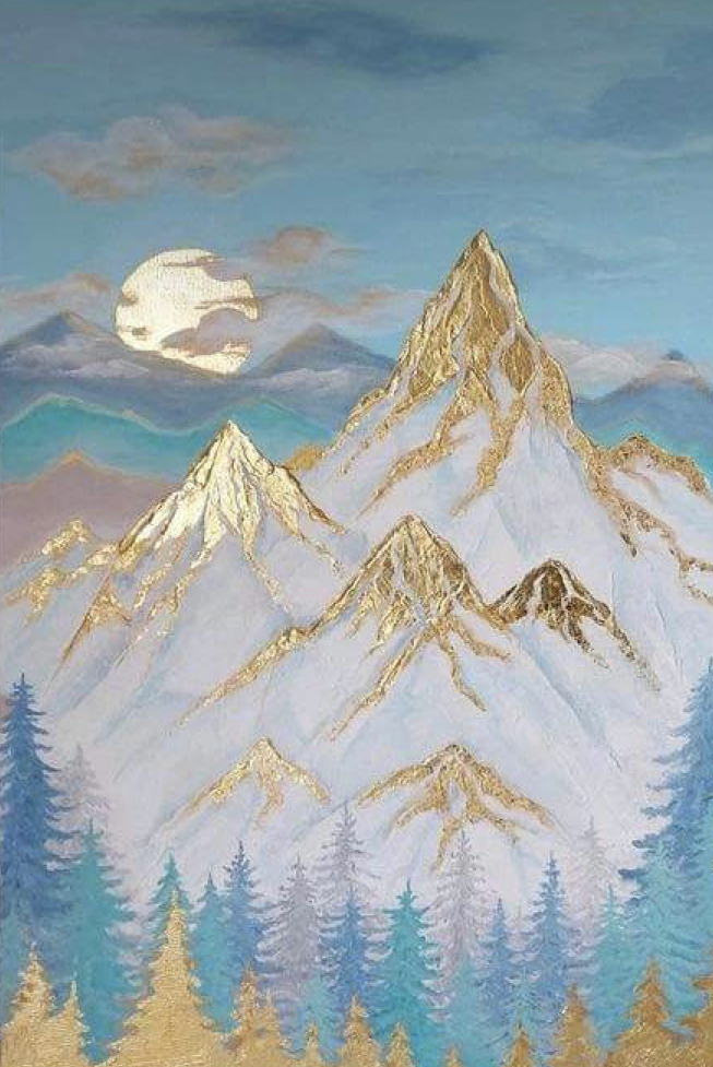 Arany hegyek - YourArt Élményfestő Stúdió