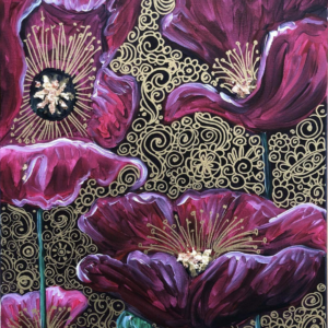 Aranyozott virágok – Stúdiós festés