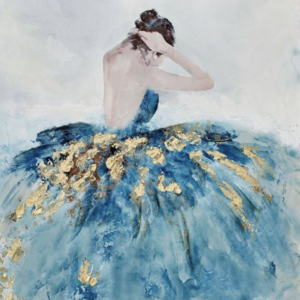 Balerina kék tütüben – Stúdiós festés