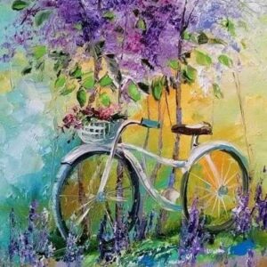 Bicikli a virágokkal – Stúdiós festés