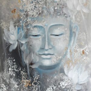 Buddha virágokkal – Stúdiós festés
