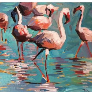 Flamingók a vízben