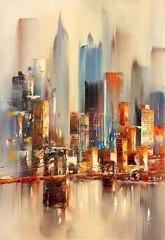 New York - absztrakt - YourArt Élményfestő Stúdió