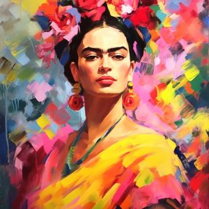 Frida Kahlo virágba borulva