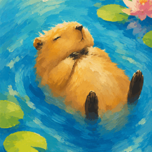 Cuki capybara – Szülő-gyerek páros festés